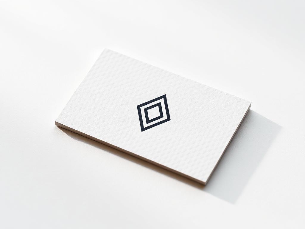 Result generated with the prompt: Minimal logo mockup on letterpress card
